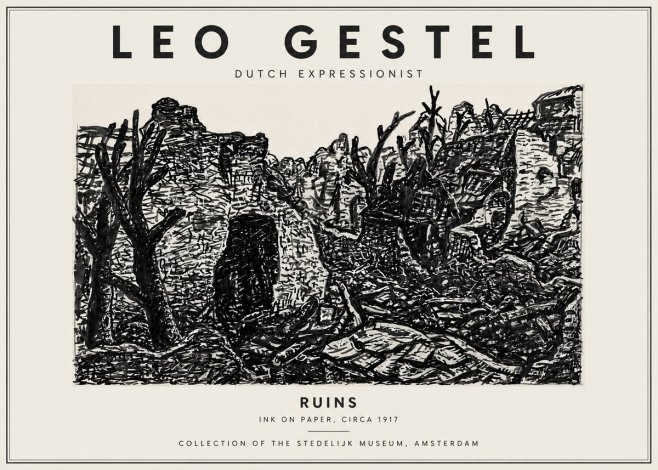 Leo Gestel Ruins No5 - Poszter