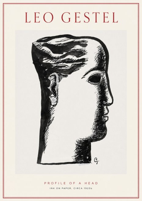 Leo Gestel Profile of a Head No2 - Poszter