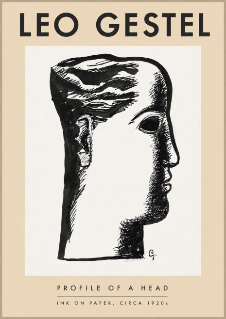 Leo Gestel Profile of a Head No3 - Poszter