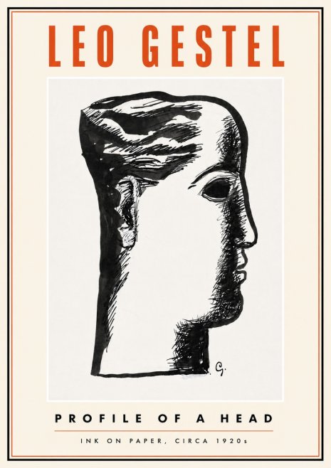 Leo Gestel Profile of a Head No5 - Poszter