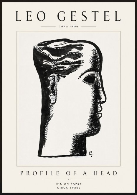 Leo Gestel Profile of a Head No6 - Poszter