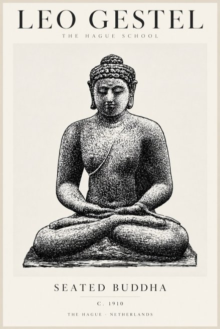 Leo Gestel Seated Buddha No2 - Poszter