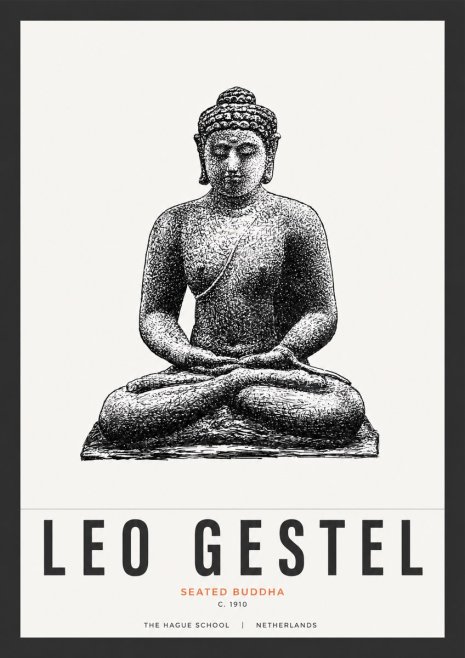 Leo Gestel Seated Buddha No3 - Poszter