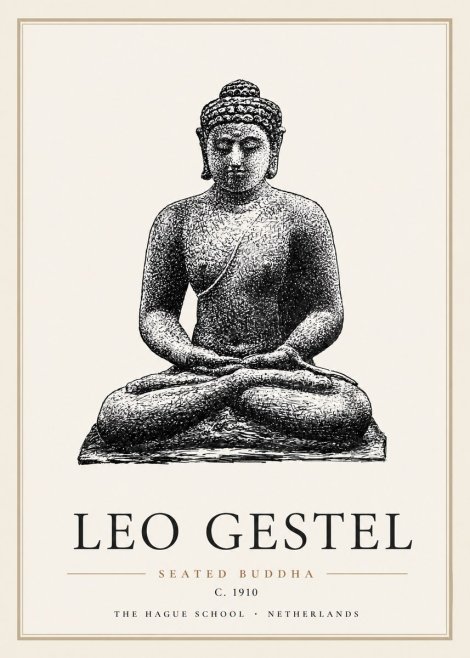 Leo Gestel Seated Buddha No5 - Poszter