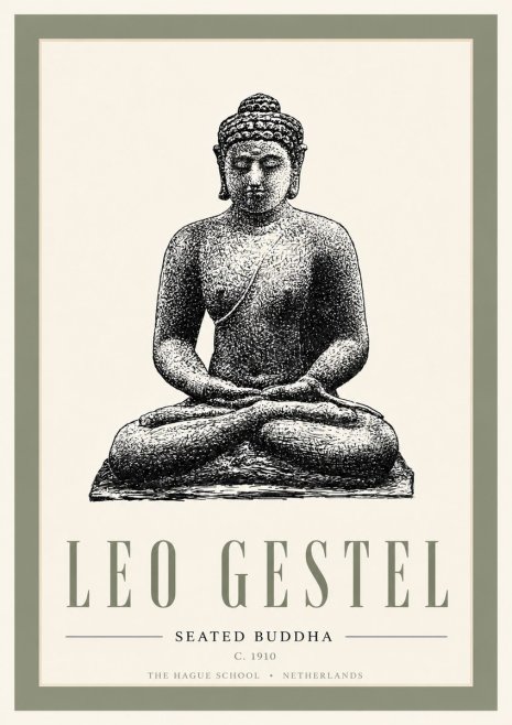 Leo Gestel Seated Buddha No6 - Poszter