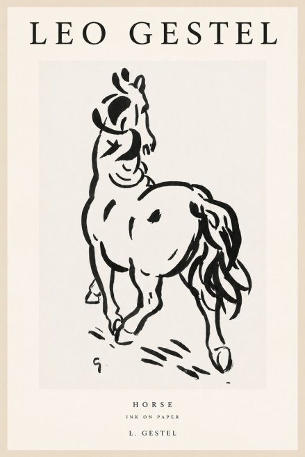 Leo Gestel Horse No1 - Poszter