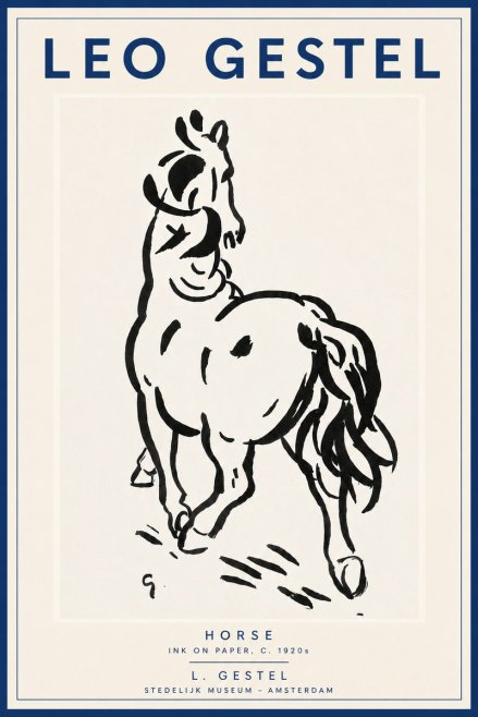 Leo Gestel Horse No3 - Poszter