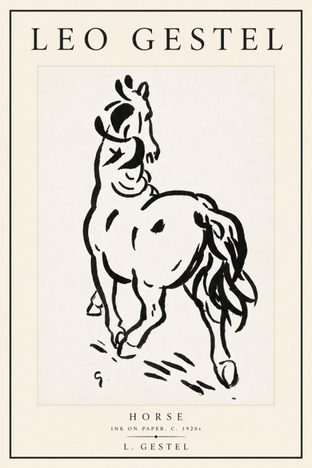 Leo Gestel Horse No5 - Poszter