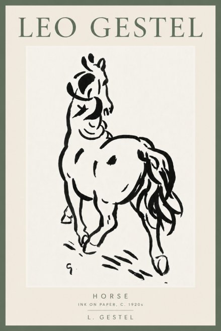 Leo Gestel Horse No6 - Poszter