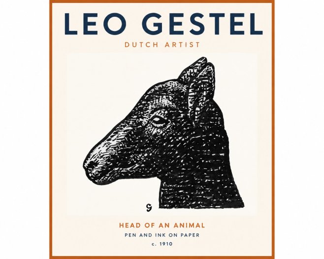 Leo Gestel Head of an Animal No2 - Poszter