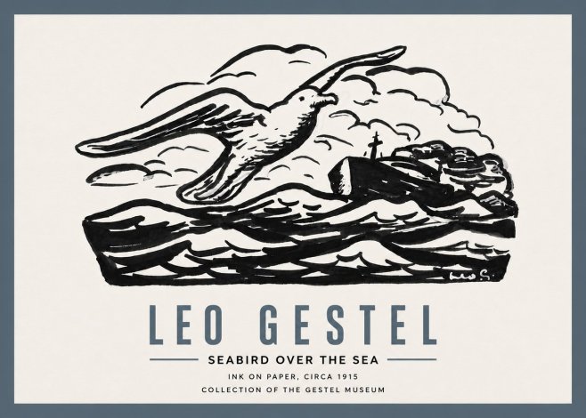 Leo Gestel Seabird over the Sea No5 - Poszter
