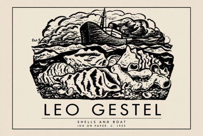Leo Gestel Shells and Boat No2 - Poszter