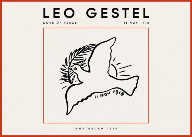 Leo Gestel Dove of Peace No2 - Poszter