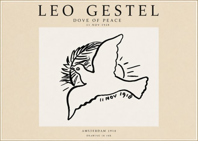 Leo Gestel Dove of Peace No3 - Poszter