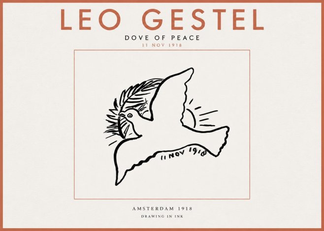 Leo Gestel Dove of Peace No5 - Poszter