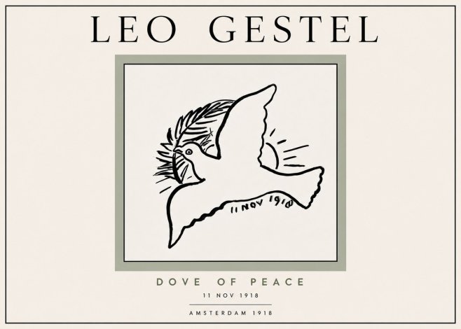 Leo Gestel Dove of Peace No6 - Poszter