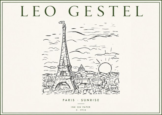 Leo Gestel Paris Sunrise No3 - Poszter