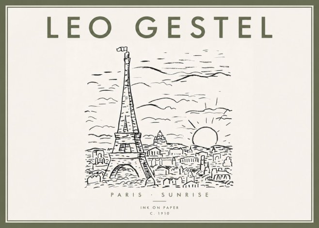 Leo Gestel Paris Sunrise No5 - Poszter