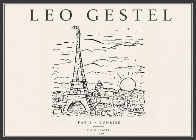 Leo Gestel Paris Sunrise No6 - Poszter