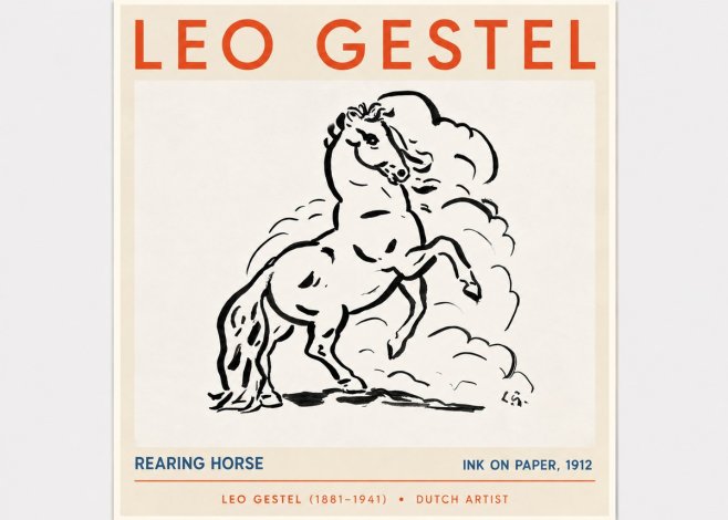 Leo Gestel Rearing Horse No5 - Poszter