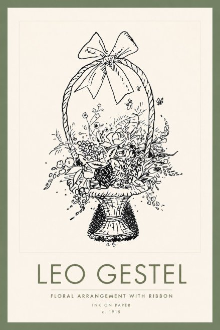Leo Gestel Floral Arrangement with Ribbon No2 - Poszter