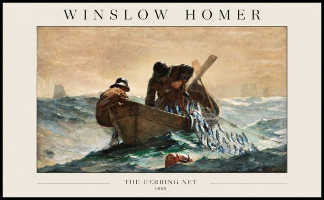 Winslow Homer The Herring Net I No1 - Poszter