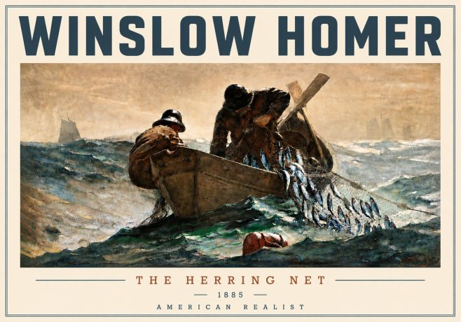 Winslow Homer The Herring Net I No5 - Poszter
