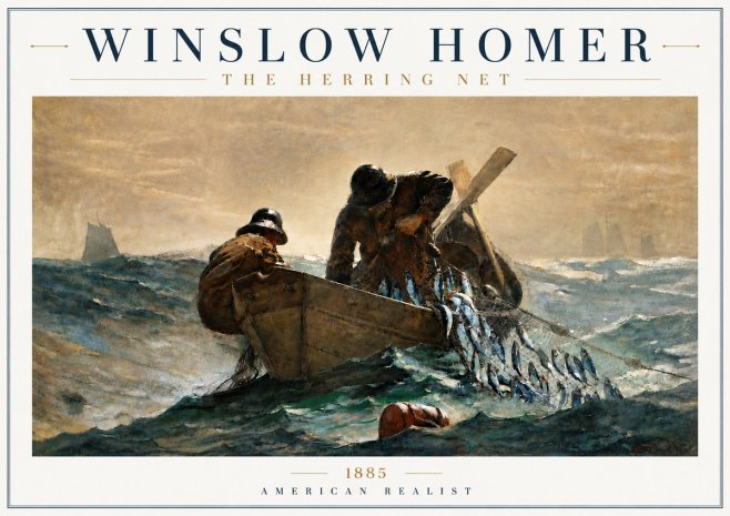 Winslow Homer The Herring Net I No6 - Poszter