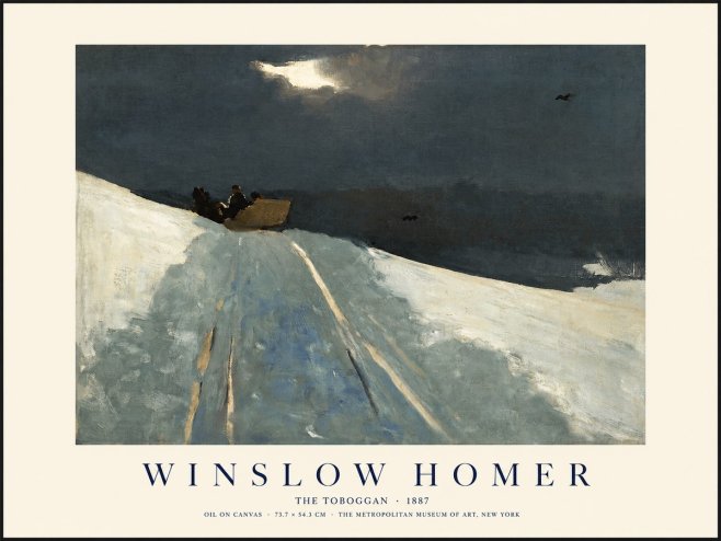 Winslow Homer The Toboggan No1 - Poszter