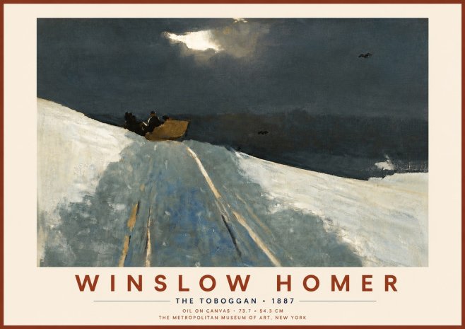 Winslow Homer The Toboggan No6 - Poszter