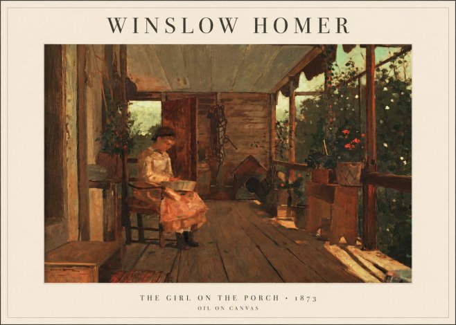 Winslow Homer The Girl on the Porch No1 - Poszter