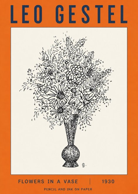 Leo Gestel Flowers in a Vase No2 - Poszter