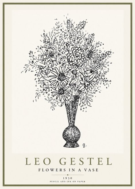 Leo Gestel Flowers in a Vase No3 - Poszter