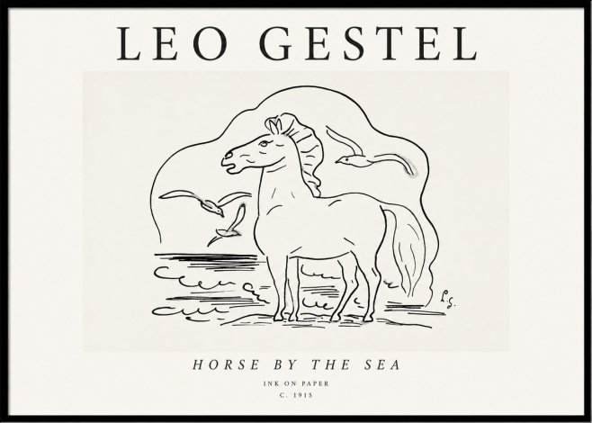 Leo Gestel Horse by the Sea No1 - Poszter