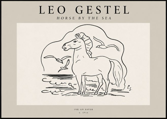 Leo Gestel Horse by the Sea No2 - Poszter