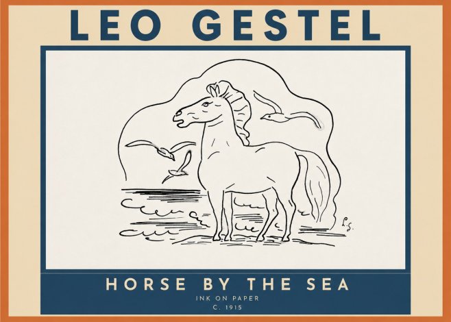 Leo Gestel Horse by the Sea No3 - Poszter