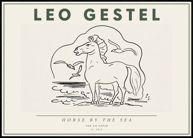 Leo Gestel Horse by the Sea No4 - Poszter