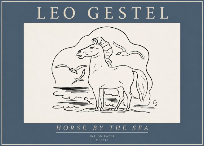 Leo Gestel Horse by the Sea No6 - Poszter