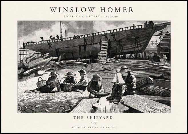 Winslow Homer The Shipyard No1 - Poszter