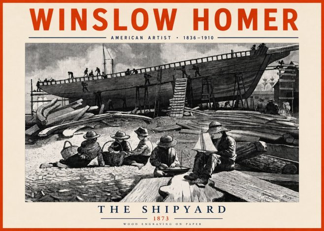 Winslow Homer The Shipyard No3 - Poszter
