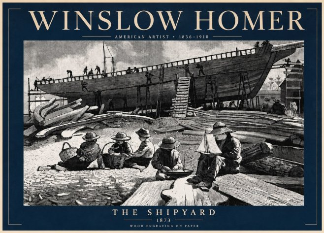 Winslow Homer The Shipyard No4 - Poszter