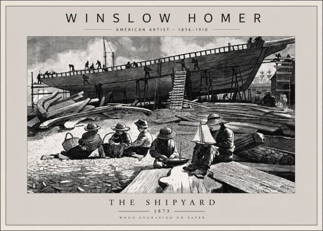 Winslow Homer The Shipyard No5 - Poszter