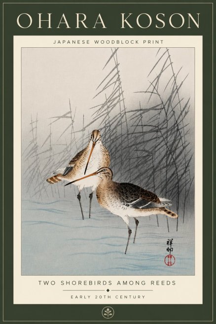 Ohara Koson Snipe in the Reeds No6 - Poszter