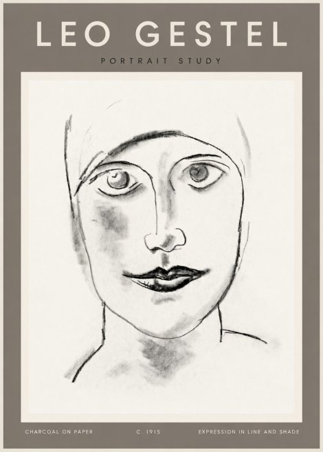 Leo Gestel Portrait Study I No3 - Poszter