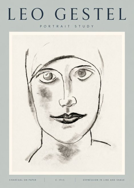 Leo Gestel Portrait Study I No5 - Poszter