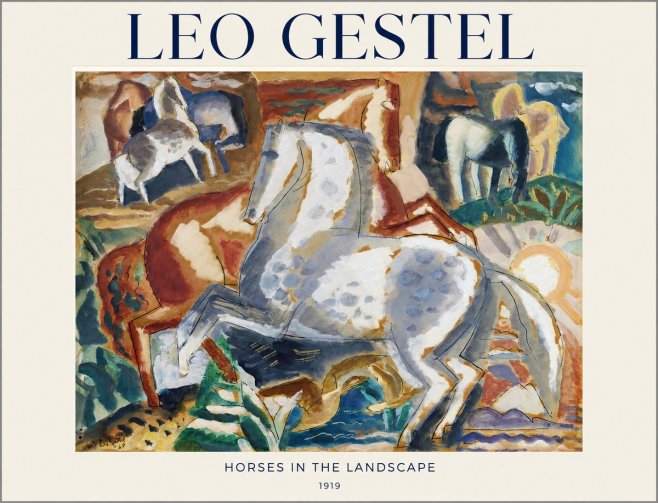 Leo Gestel Horses in the Landscape No1 - Poszter