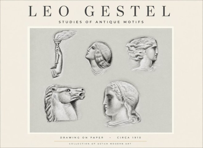 Leo Gestel Studies of Antique Motifs No1 - Poszter