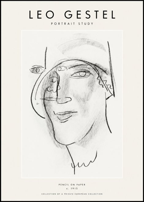 Leo Gestel Portrait Study II No1 - Poszter