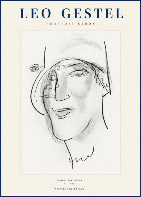 Leo Gestel Portrait Study II No2 - Poszter
