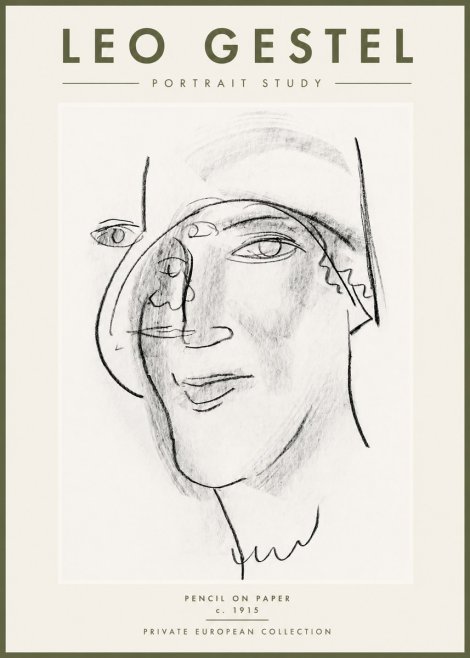 Leo Gestel Portrait Study II No3 - Poszter